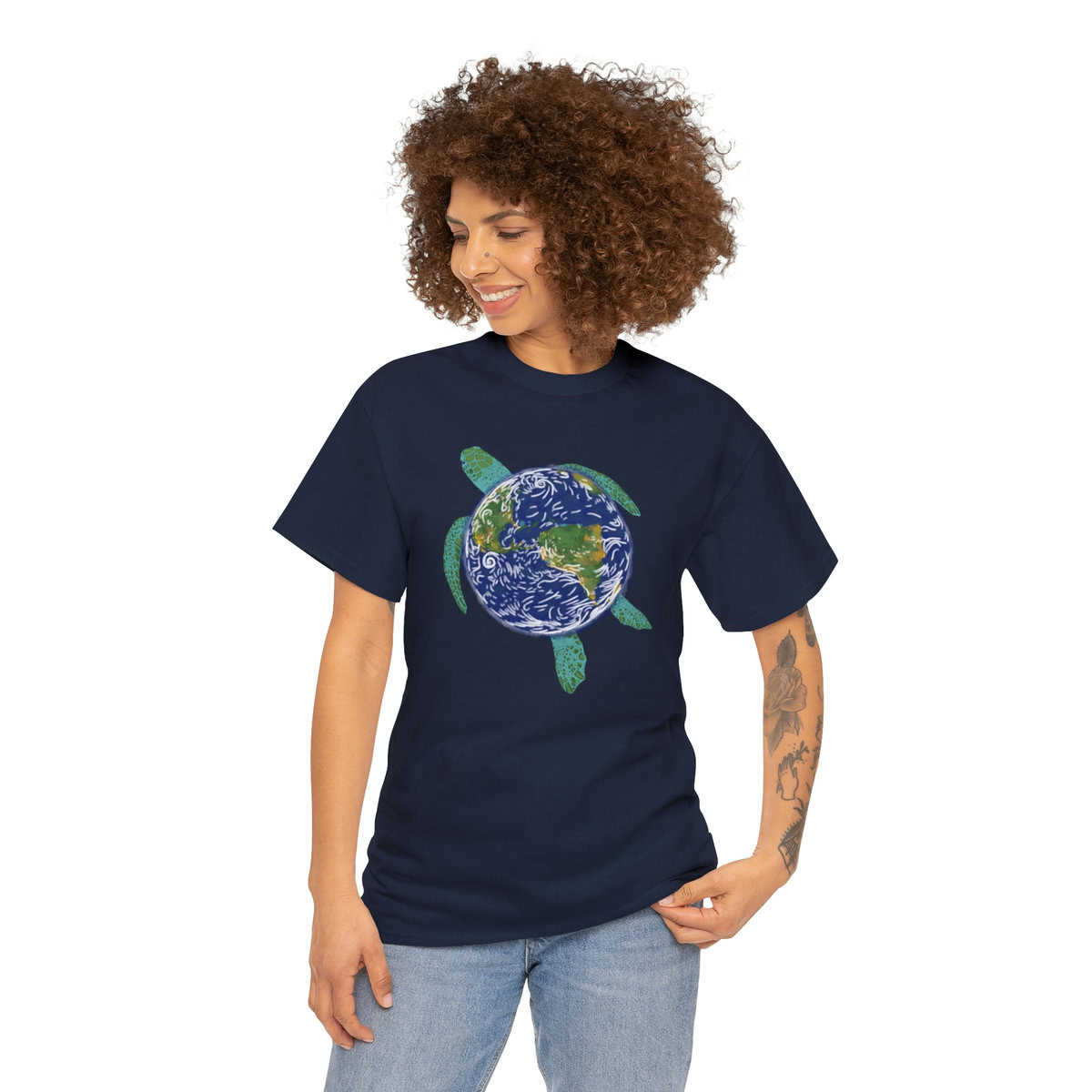 World Sea Turtle Unisex Heavy Cotton T-Shirt - Profits to Oceana