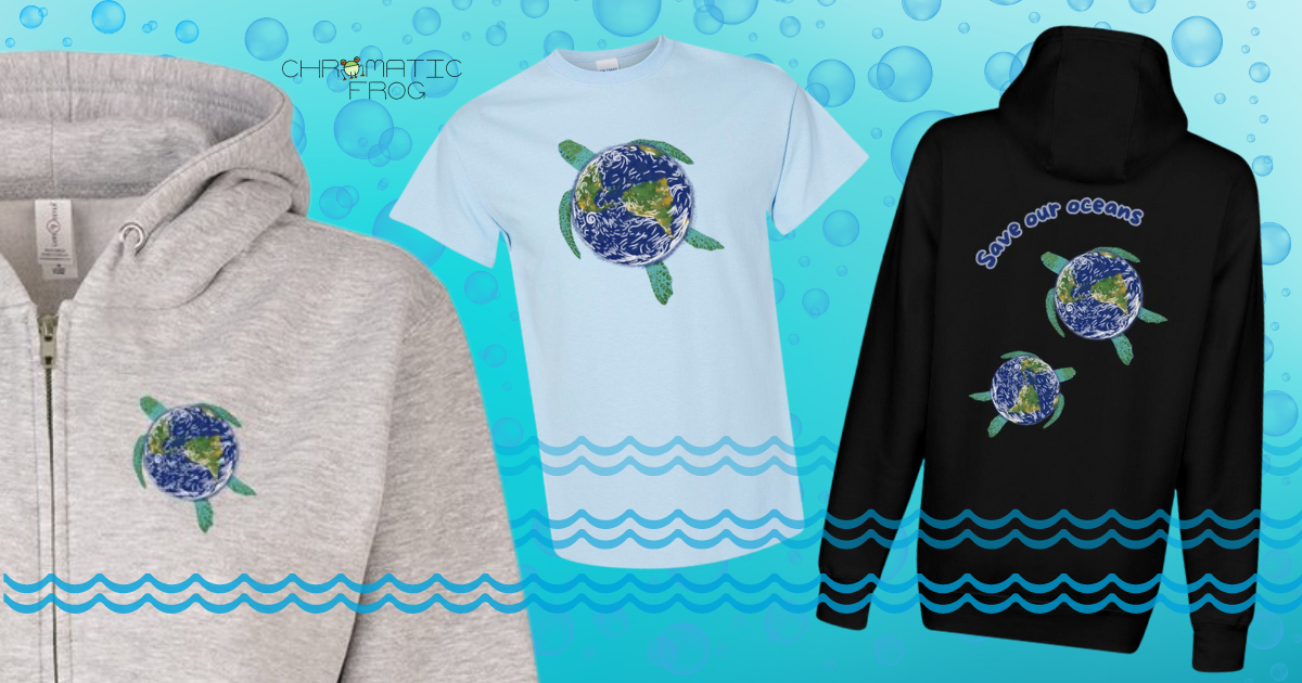 Sea Turtle Graphic Hoodies • Trail of Highways Adventure Fishing